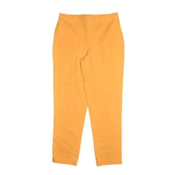 ISAAC MIZRAHI LIVE! NEW $57 24/7 Stretch Ankle Pant w/ Pintuck Lemon 14T - Picture 1 of 3